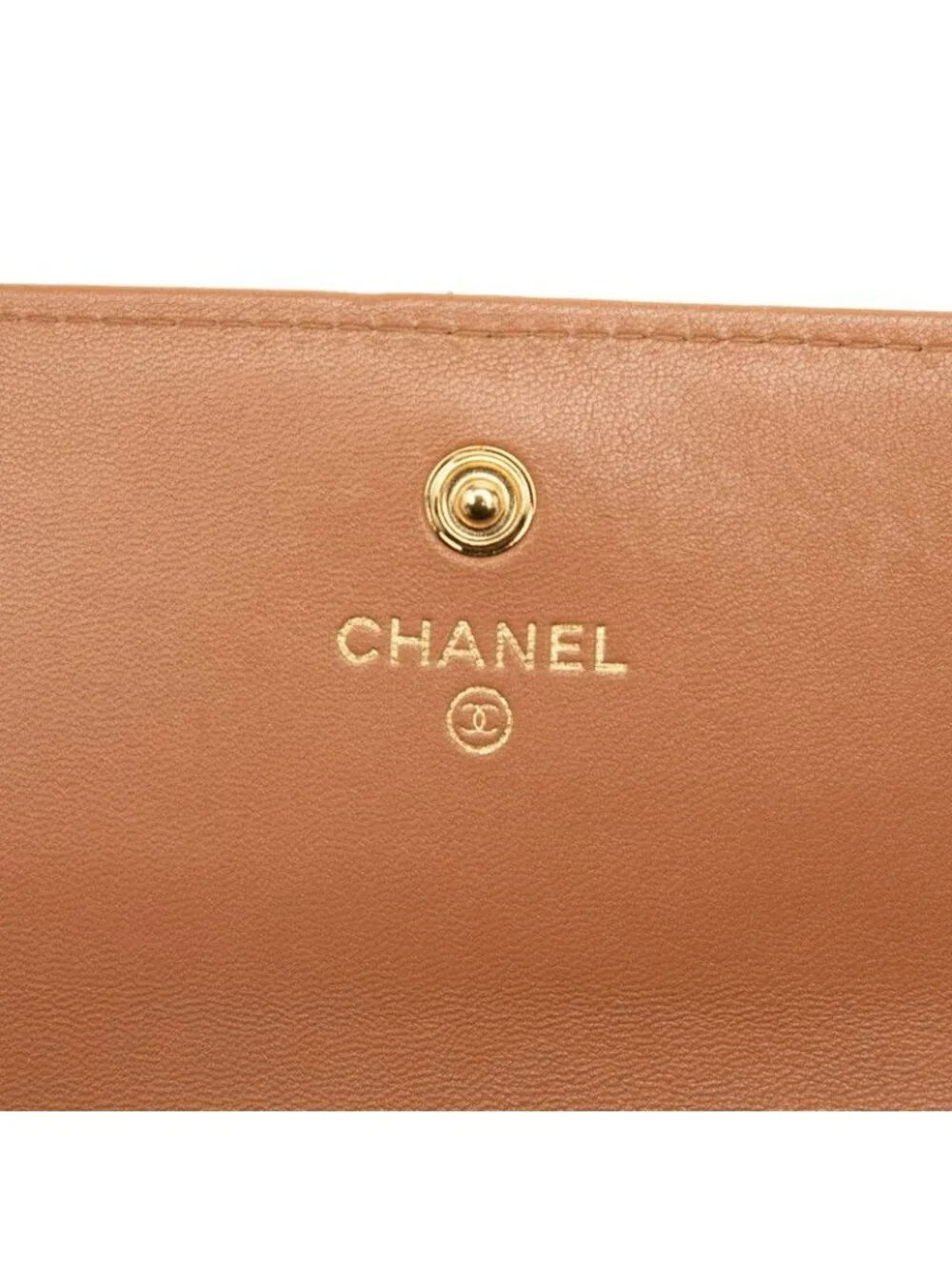 Chanel CC Logo 19 Didznoff Quilted Wallet Brown Lambskin